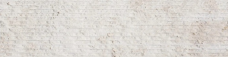 Ivory Cross Cut Travertine Wall Panel - Raked - 6" X 24"