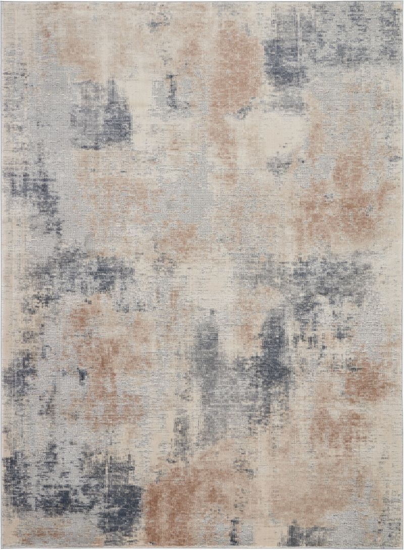 Rustic Textures Beige / Grey Modern Area Rug