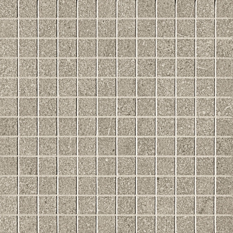 Nextone Taupe Porcelain Mosaic - 1" X 1" - Natural
