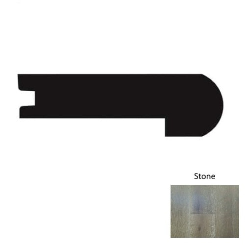 Designer Stone Hardwood Moulding / Trim - 94" Flush Stair Nose - Wire Brushed