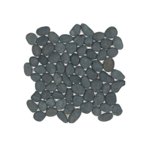 Aquatica Ocean Stones Black Deco Natural Stone Mosaic - Pebble - Matte