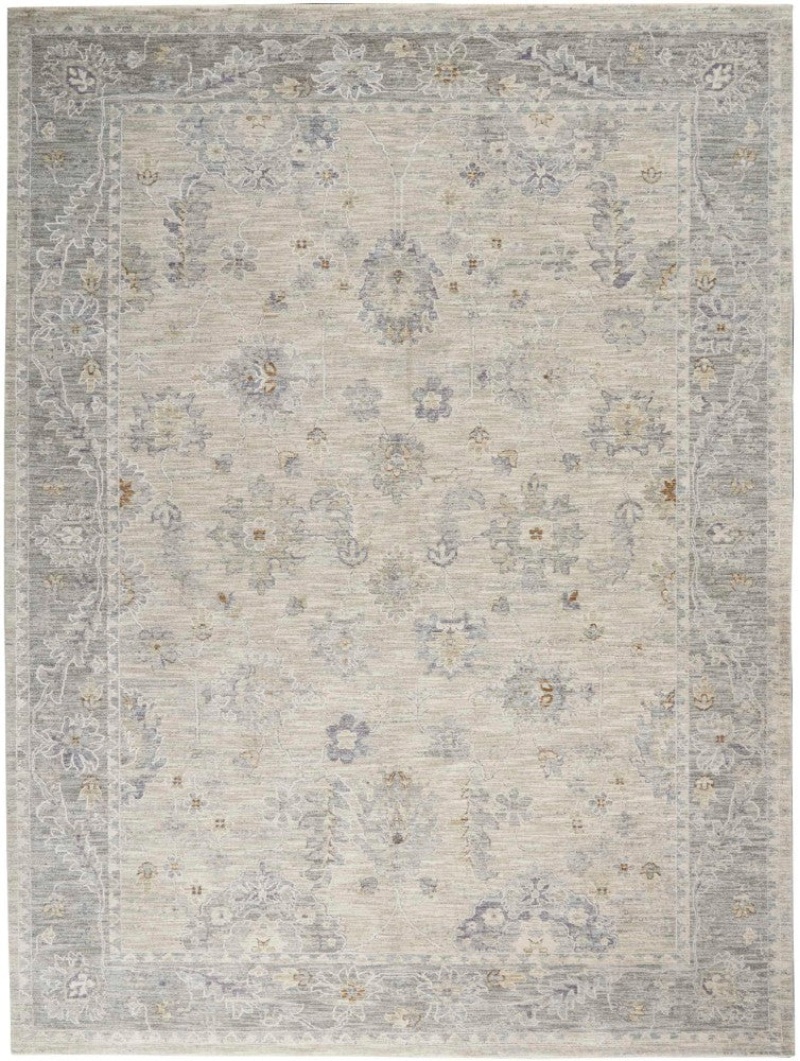 Infinite Light Grey Ift03 Polypropylene & Polyester Farmhouse Area Rug - 9 Ft X 13 Ft - Light Grey