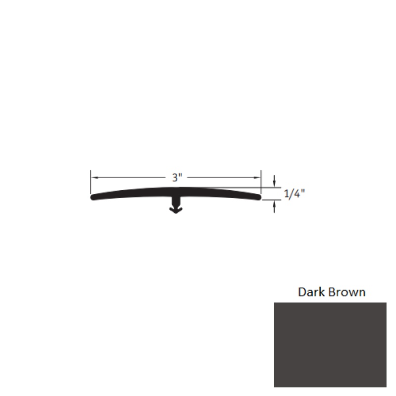 Dark Brown Vinyl T Molding Trim