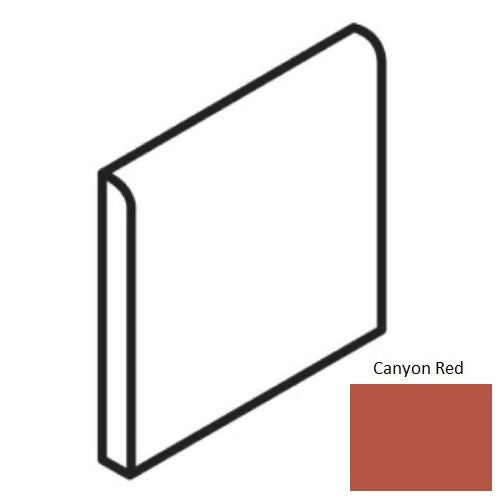 Quarry Tile Canyon Red Quarry Floor & Wall Trim - 6" X 6" Bullnose