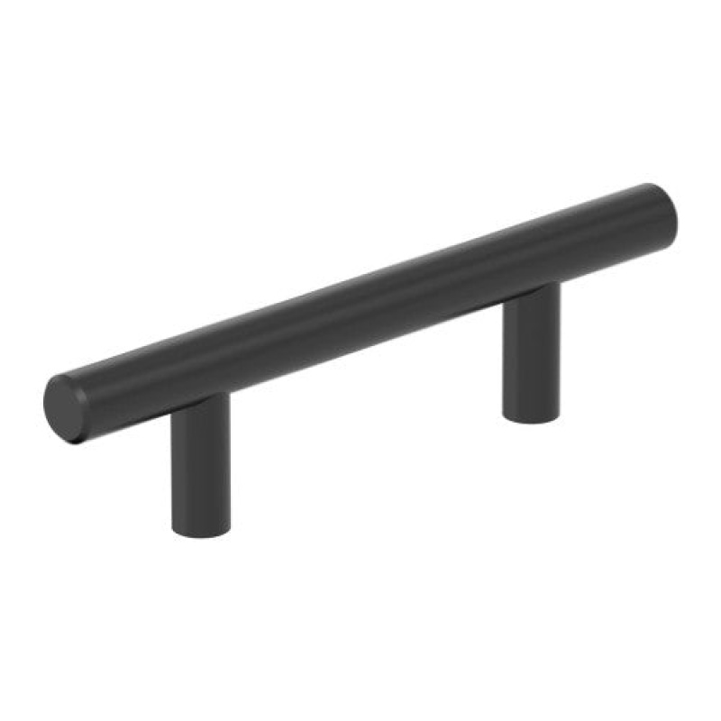 Hollow Stainless Steel Bar Cabinet Pull - Matte Black