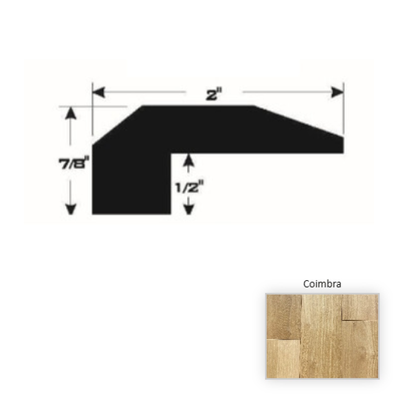 Barcelona European Walnut Coimbra Hardwood Moulding / Trim - 90" Threshold - UV Urethane