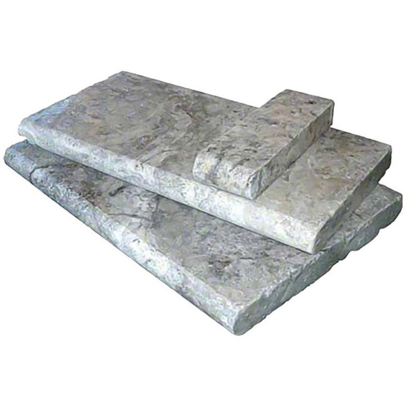 Silver Travertine Coping - Honed