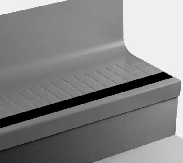 Johnsonite Grey Raised Square Rubber Stair Tread