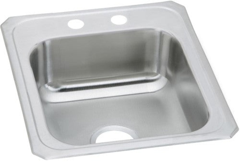 Cr17212 Celebrity Stainless Steel Drop In Single Bowl Kitchen Sink - 17" X 21 1/4" X 6 7/8" With 2 Holes - Stainless Steel