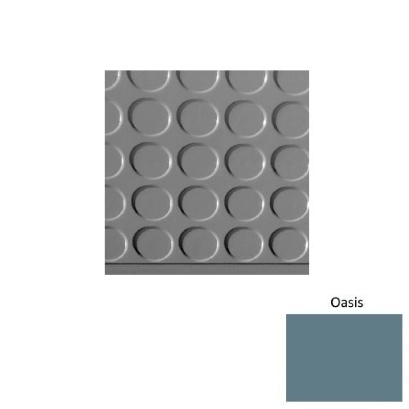 Solid 97 Oasis Vantage Raised Circular Rubber (Sq) With Galley Red Abrasive Strip Stair Tread With Dupont Kevlar - Textured