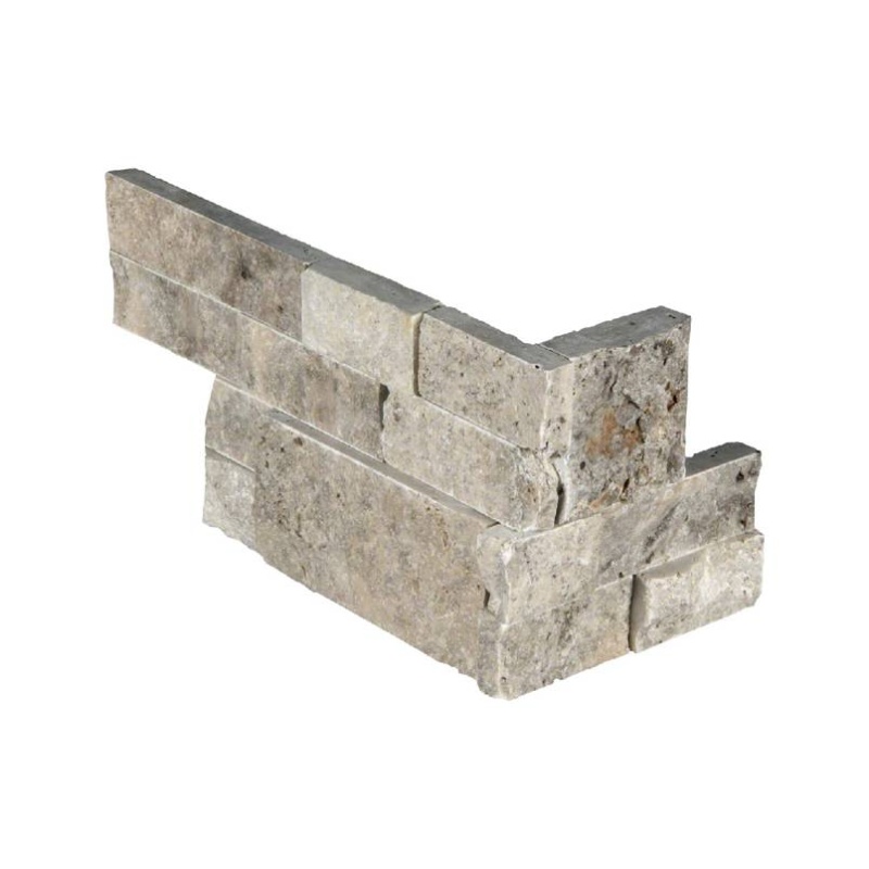 Rockmount Silver Travertine Ledgestone Corner