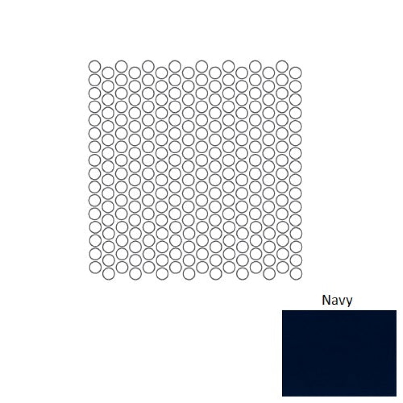 Color Story Mosaic Navy Ceramic Mosaic - 3/4" Penny Round - Glossy