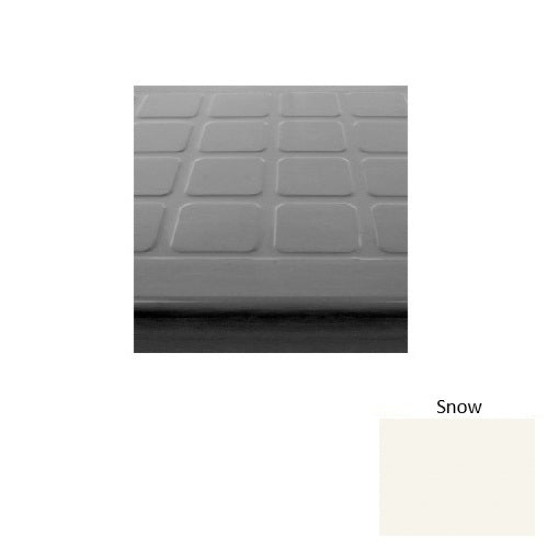 Solid 94 Snow Raised Square Rubber (Sq) Stair Tread With Dupont Kevlar - Textured