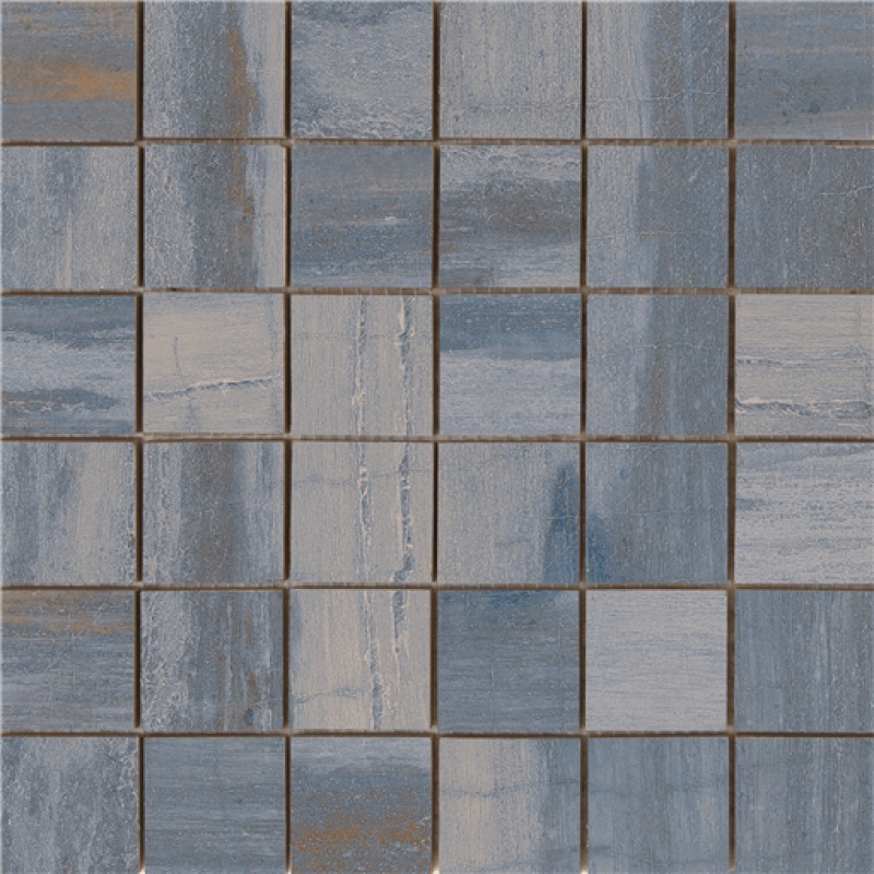Fossil Blue Porcelain Mosaic - 2" x 2" - Natural