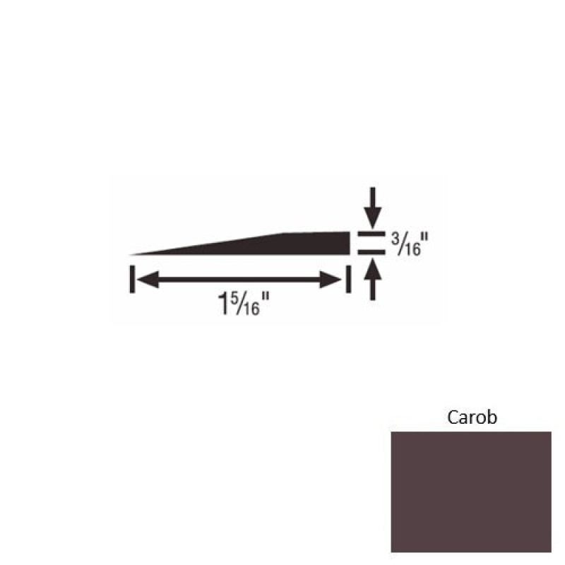Solid 23 Carob Rubber Reducer Strip