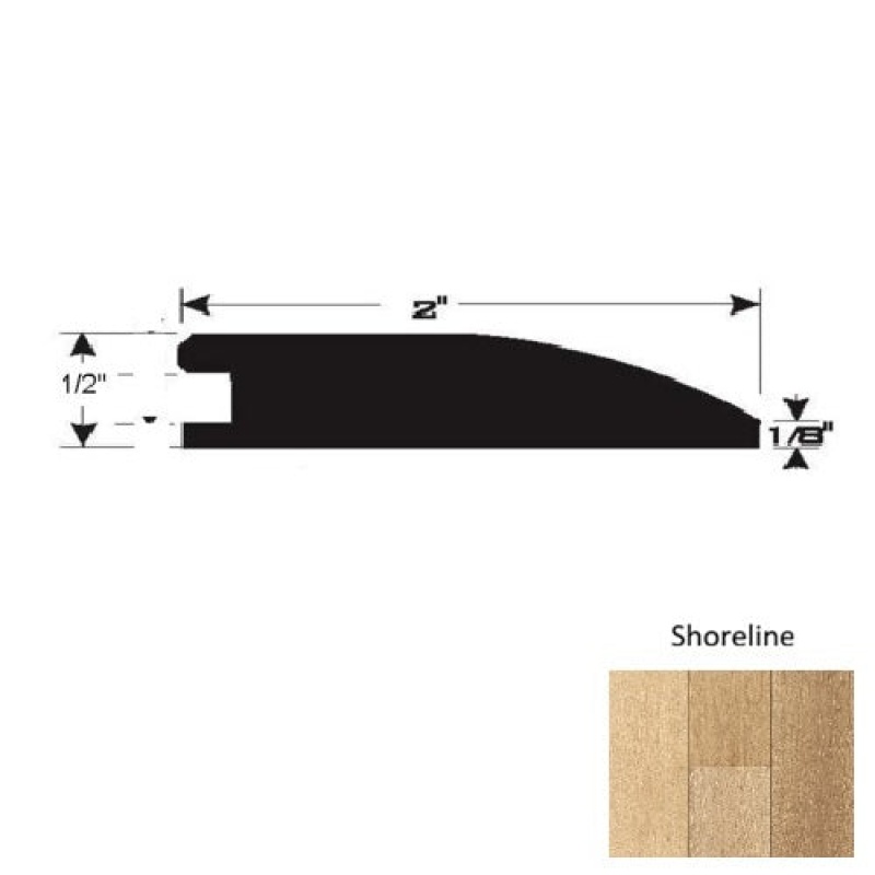 Shoreline Hardwood Moulding / Trim - 90" Reducer - Ultra Low Gloss Urethane