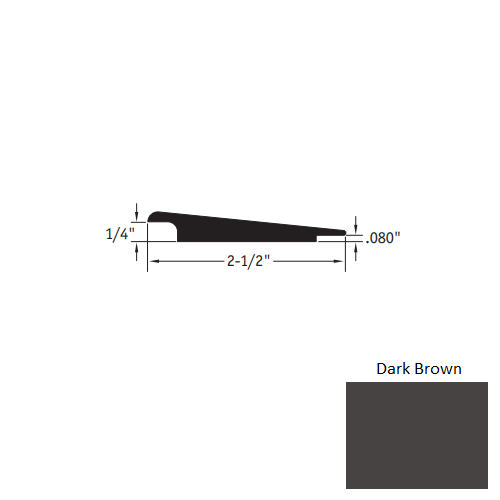 Dark Brown Vinyl Moulding / Trim