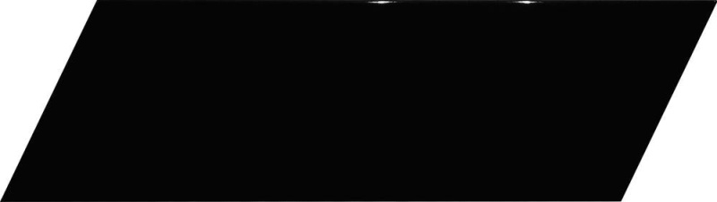 Lloyd Black Left Chevron Ceramic Tile - Glossy - 2" X 8"