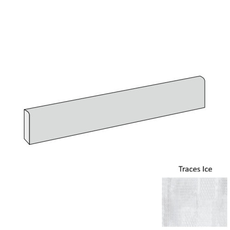Trex Traces Ice Porcelain Floor Trim - 3" X 24" Bullnose - Natural