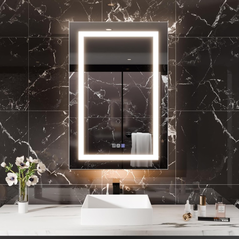 Hg.Mci2436l Clear Aluminum Recessed / Surface Mount Led Medicine Cabinet - 24" X 36" - Clear