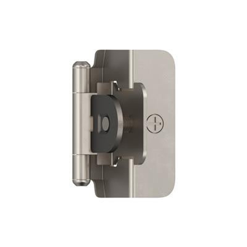 Satin Nickel 1/2" Overlay Cabinet Hinge