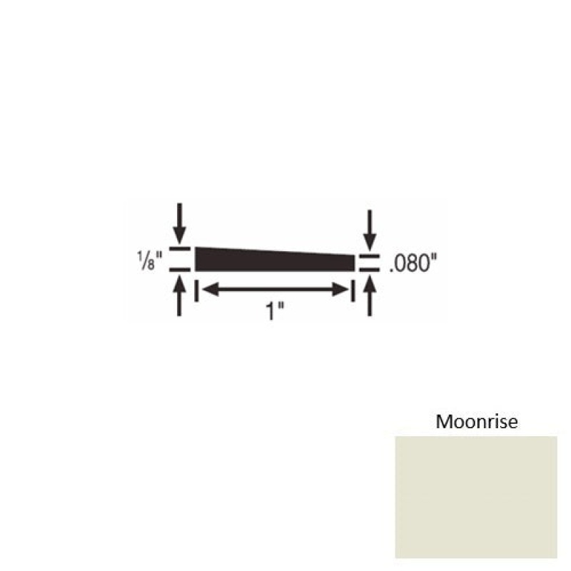 Roppe Solid 59 Moonrise Rubber Reducer Strip – 1" x 9 ft (108") x 1/8"