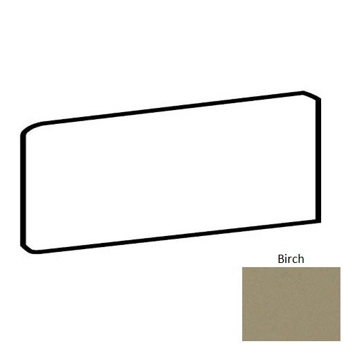 Colormatch Birch Ceramic Wall Trim - 3" X 6" Bullnose Outcorner - Glossy