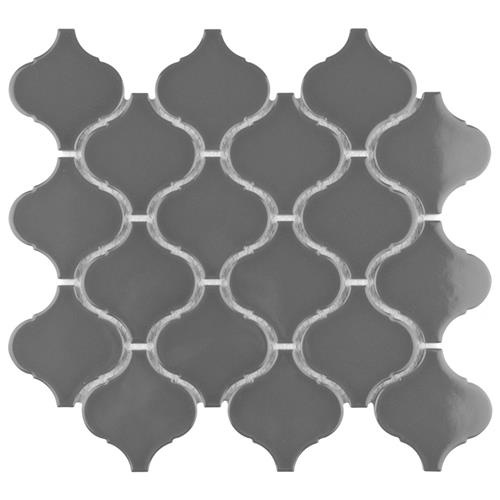 Metro Dark Grey Porcelain Mosaic - Lantern