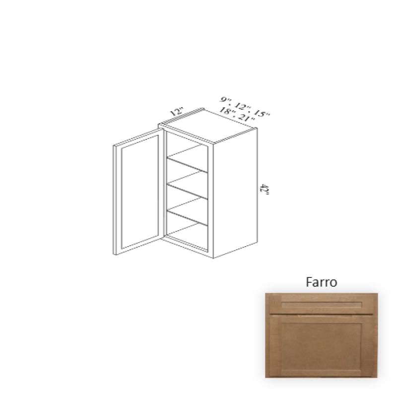 W2142 Farro Wood Kitchen Wall Cabinet