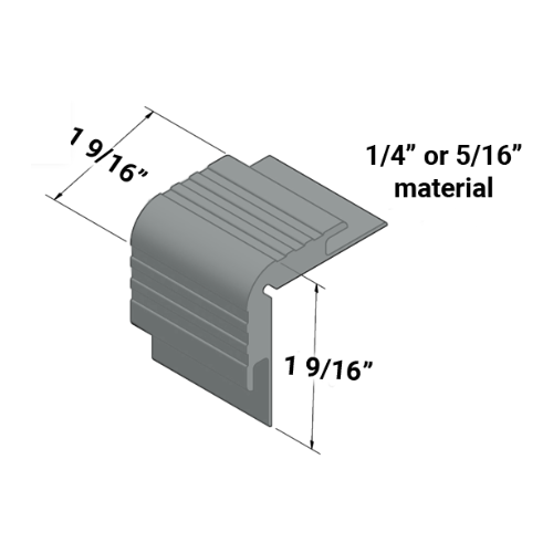 Johnsonite Medium Grey Vinyl Stair Nose