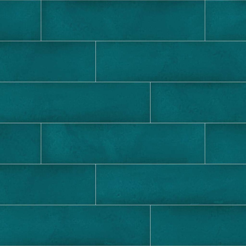 Stewart Turquoise Ceramic Tile - Glossy - 4" X 16"