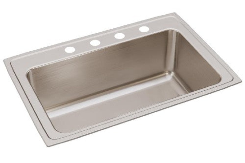 Elkay Lustertone Classic Stainless Steel Drop-In Single Bowl Kitchen Sink