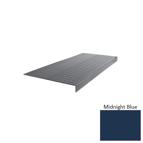 Flextones Midnight Blue Type 701E Distinct Designs Rubber - 15" X 72" Stair Tread - Rgt Radial Ii Raised Disc Design