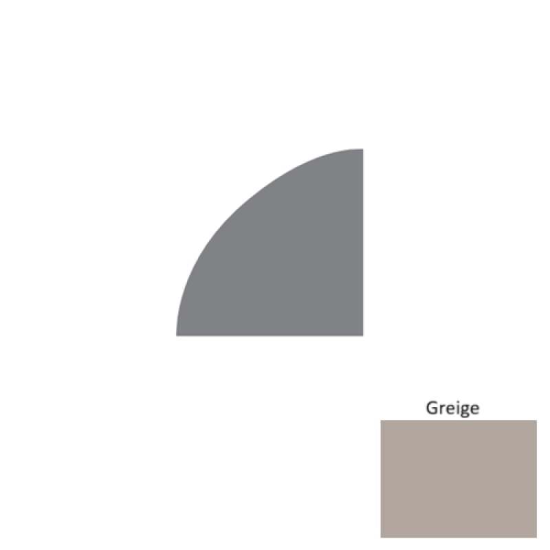 Contours Greige Rubber Quarter Round Coil - Satin - 1/2" X 40 Ft