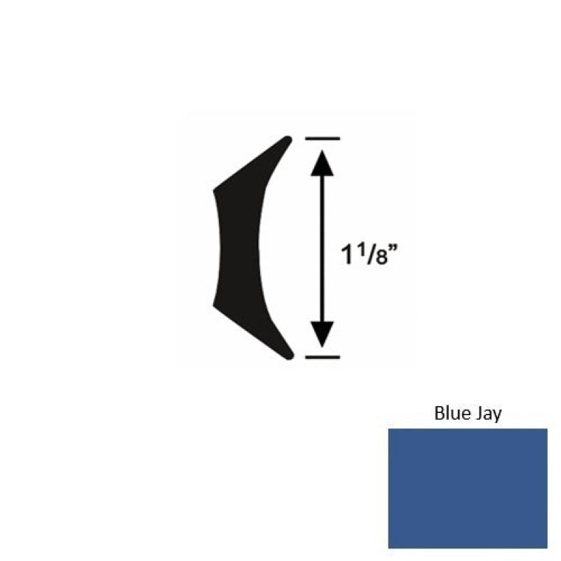 Solid 44 Blue Jay Rubber Fillet Strip - 1 1/8" X 9 Ft (108")