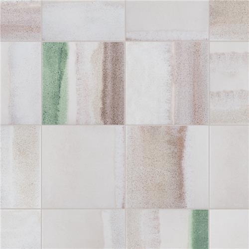 Matter Canvas Bone Green Porcelain Tile - Mixed - 6" X 6"