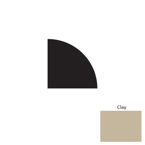 Johnsonite Clay Rubber Moulding / Trim - 3/4" X 8 Ft (96") X 3/4" Millwork Quarter Round - Millwork Quarter Round