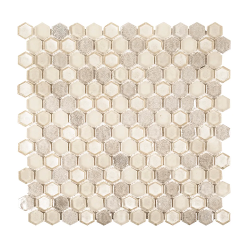 Suite Glass Champagne Glass Mosaic - 5/8" Hexagon - Multi Finish