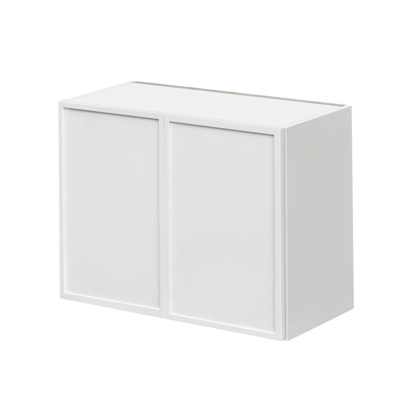Shady White Slim Shaker Wood Kitchen Wall Cabinet - 30" X 12" X 21" (Assembly Required) - White