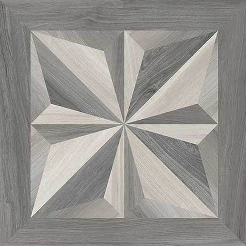 Eluvio Alabaster / Pewter Cassettone Decor 1 Porcelain Tile