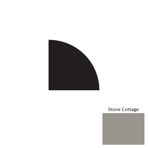 Johnsonite Stone Cottage Rubber Moulding / Trim - 3/4" X 8 Ft (96") X 3/4" Millwork Quarter Round - Millwork Quarter Round