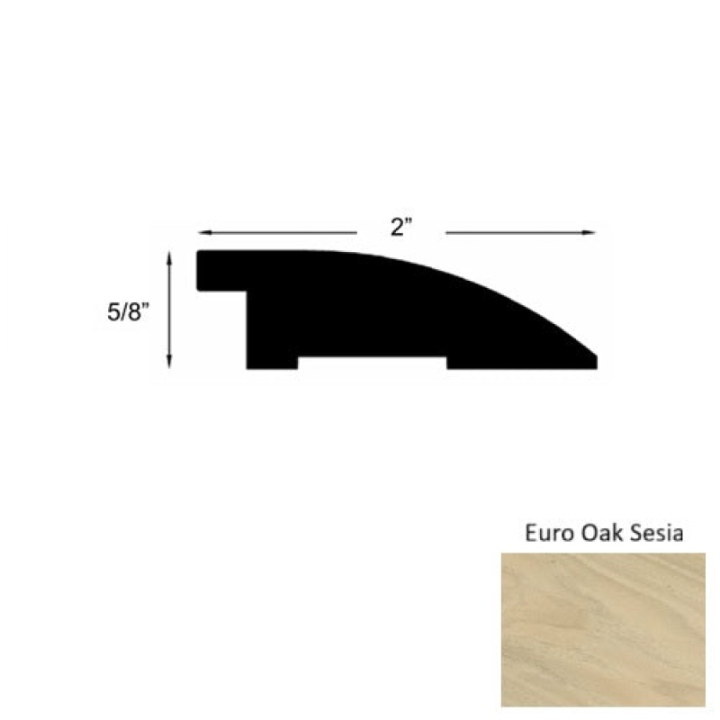 Terreno Euro Oak Sesia Hardwood Moulding / Trim - 2" X 78" Reducer - Urethane