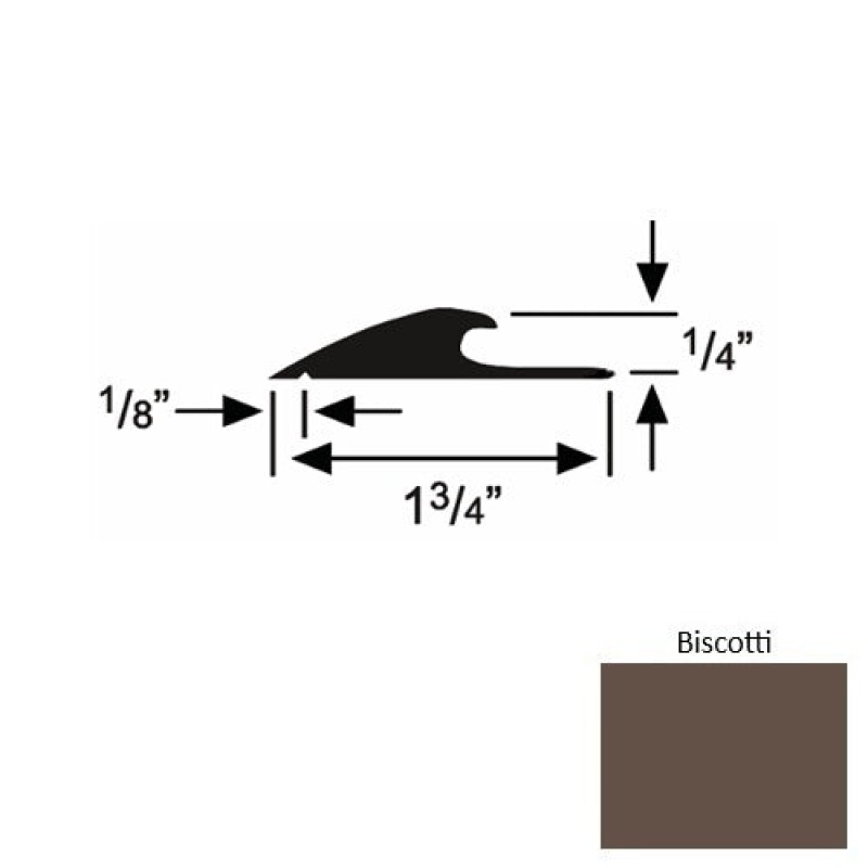 Solid 43 Biscotti Rubber Custom Carpet Edging