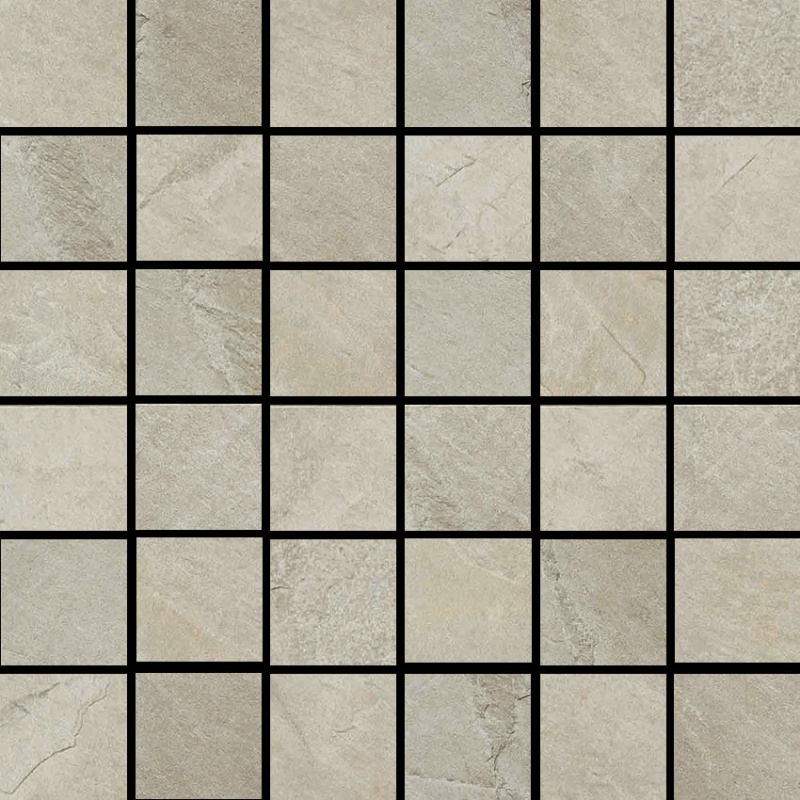 X Rock B Porcelain Mosaic - 2" X 2" - Natural