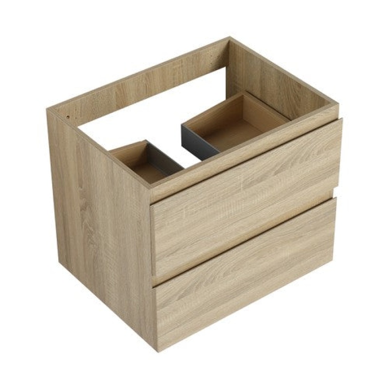 Light Oak Plywood Wall Mounted Without Sink Bathroom Vanity With - 17.94" (Knock Down) - Light Oak