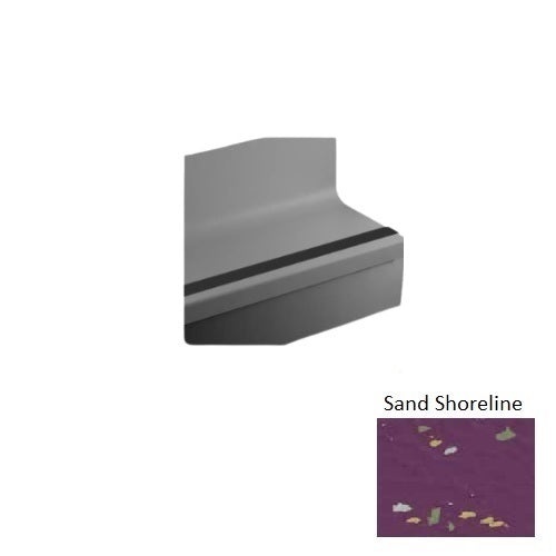 Sand Shoreline Hammered Rubber Stair Tread with Riser