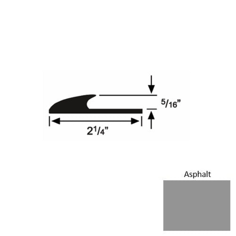 Roppe Solid 39 Asphalt Rubber Glue-Down Carpet Edge