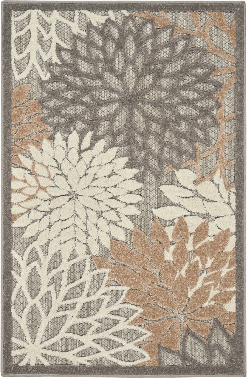 Aloha Alh05 Natural Polypropylene Tropical Area Rug