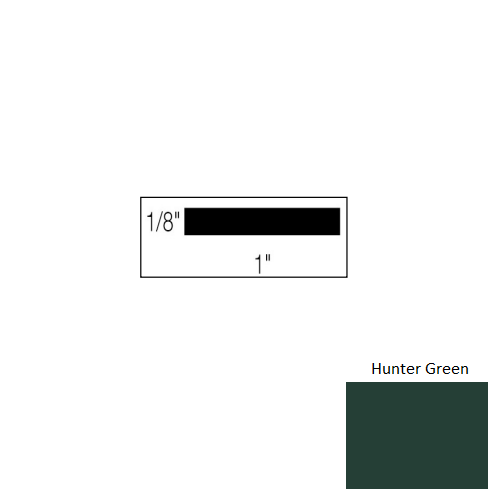 Johnsonite Hunter Green Vinyl Moulding / Trim - 1" X 50 Ft X 1/8" Feature Strip - Textured