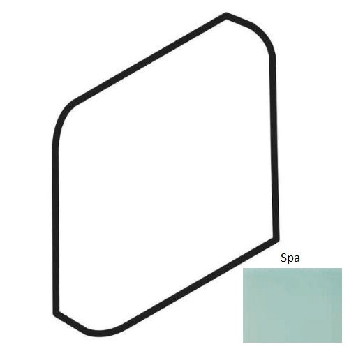 Color Wheel Classic Spa Ceramic Wall Trim - 2" X 2" Radius Bullnose Corner - Semi Gloss